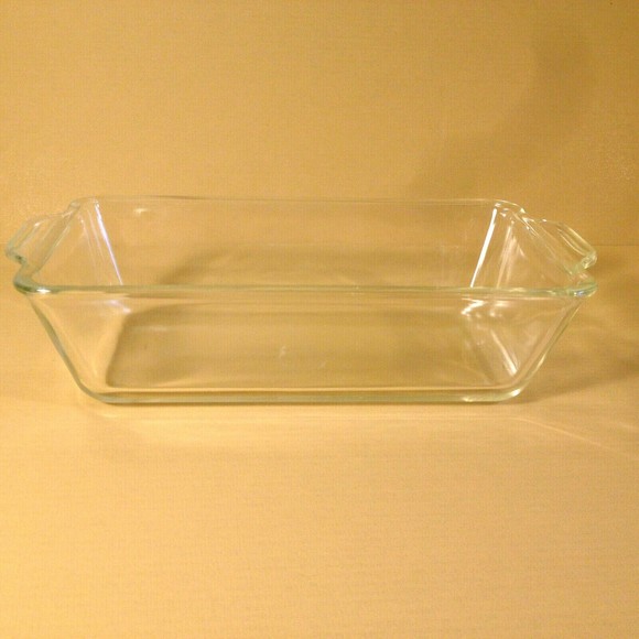 Pyrex Kitchen Vintage Pyrex Clear Glass 22 Loaf Pan Whandles Bread